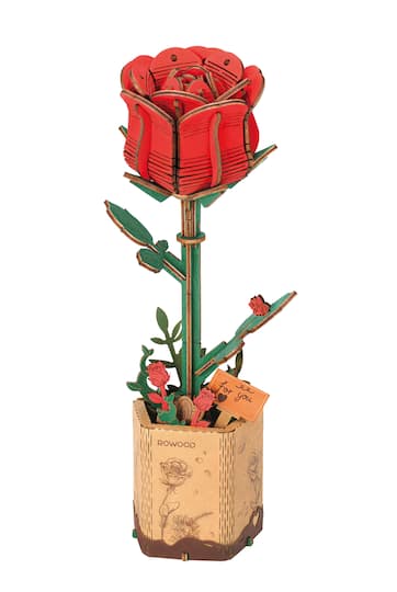 Michaels, Rowood Red Rose Wooden Bloom Craft – Category: Model Kits